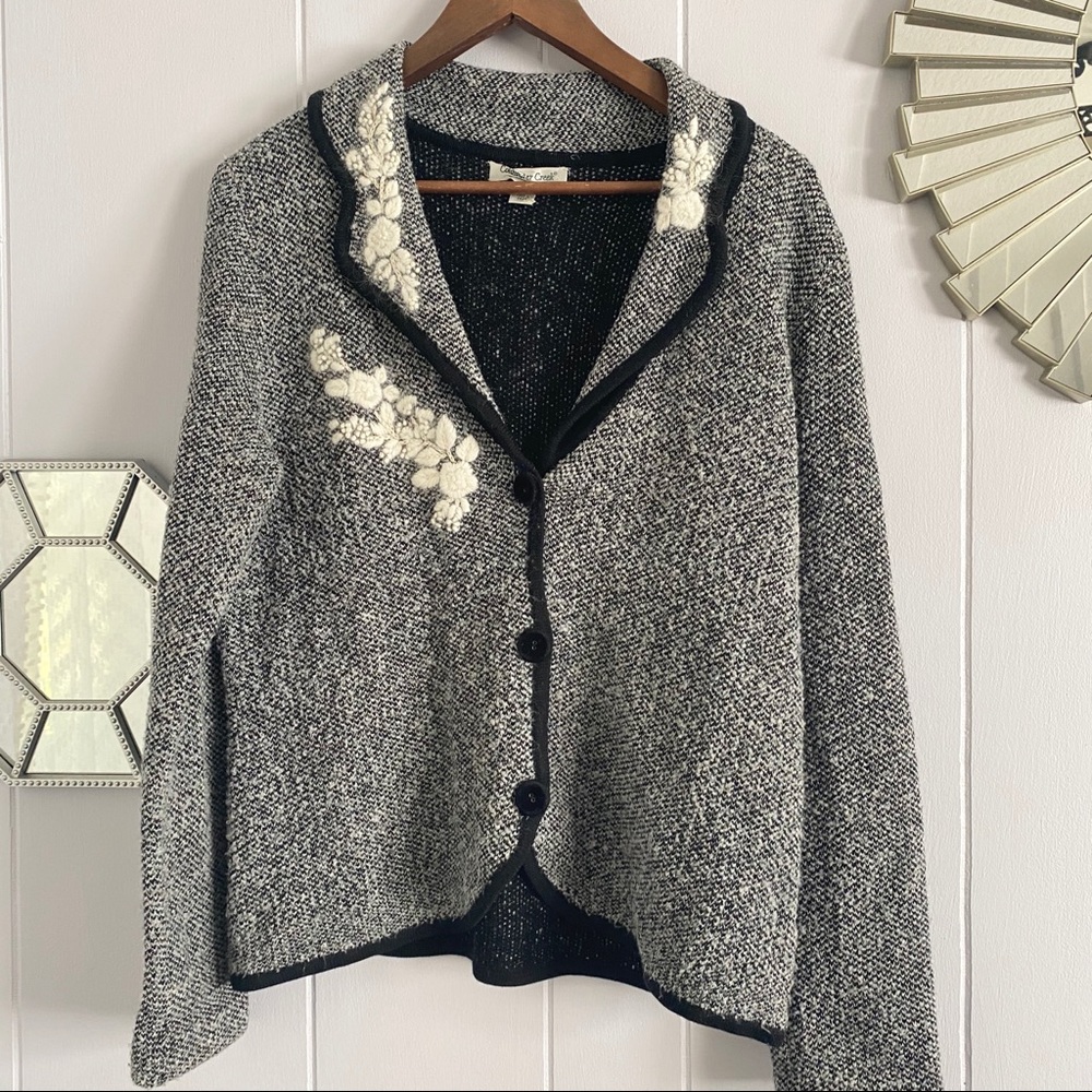 Coldwater Creek Wool Blaze Black & White M